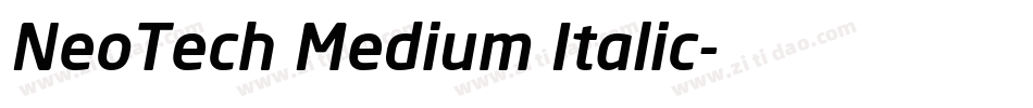 NeoTech Medium Italic字体转换